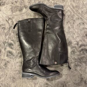 Franco Sarto Black Leather Boots